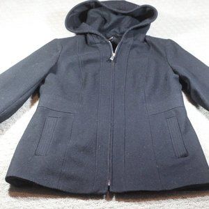 Avanti Size Small Black Wool Blend Peacoat